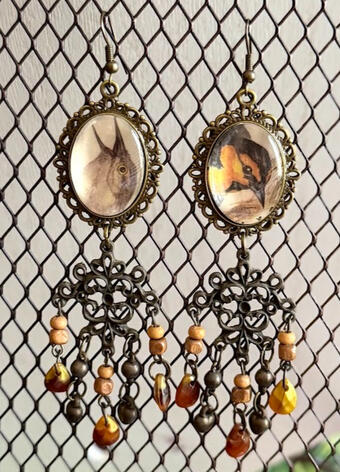 Western Bullock's Oriole & Northern Mockingbird | 3.5" long
