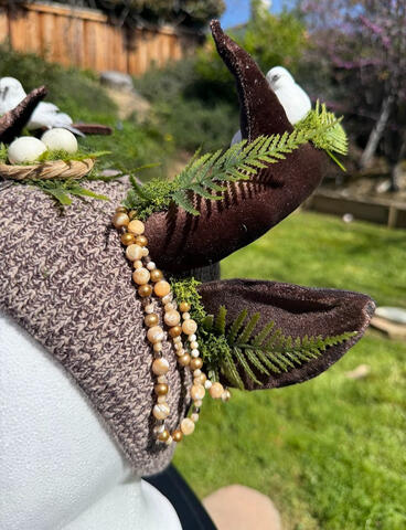 Beanie is lined on the inside with a soft black plush fleece.