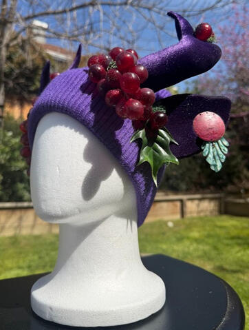 Perfect for attending any fae party, bacchanalia, or other mischievous shenanigans! This beanie does not have an inner lining.